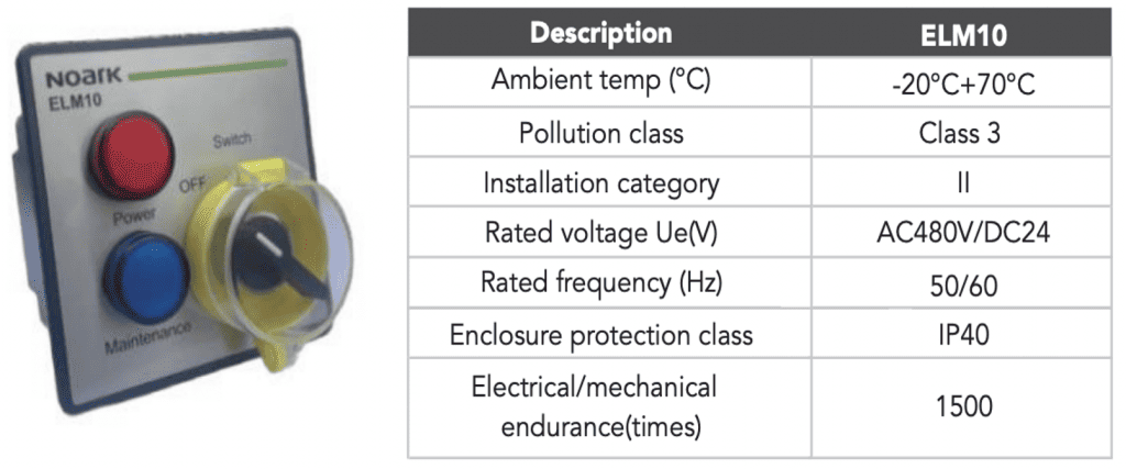 Noark Breaker Energy Limiting Maintenance Switch